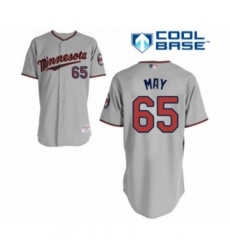 Women's Minnesota Twins #65 Trevor May Authentic Grey Road Cool Base Baseball Player Jersey