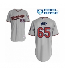 Youth Minnesota Twins #65 Trevor May Authentic Grey Road Cool Base Baseball Player Jersey