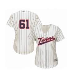 Women's Minnesota Twins #61 Cody Stashak Authentic Cream Alternate Cool Base Baseball Player Jersey
