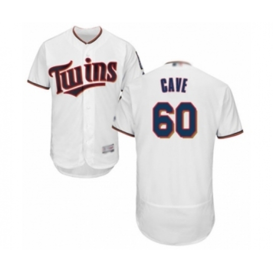 Men's Minnesota Twins #60 Jake Cave White Home Flex Base Authentic Collection Baseball Player Jersey Men's Minnesota Twins #60 Jake Cave White Home Flex Base Authentic Collection Baseball Player Jersey