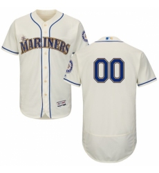 Men's Seattle Mariners Majestic Alternate Cream Flex Base Authentic Collection Custom Jersey