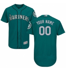 Men's Seattle Mariners Majestic Alternate Green Flex Base Authentic Collection Custom Jersey
