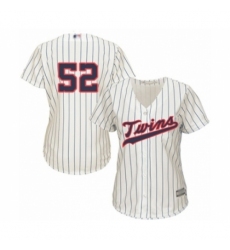Women's Minnesota Twins #52 Zack Littell Authentic Cream Alternate Cool Base Baseball Player Jersey