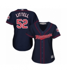 Women's Minnesota Twins #52 Zack Littell Authentic Navy Blue Alternate Road Cool Base Baseball Player Jersey