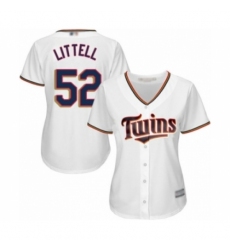 Women's Minnesota Twins #52 Zack Littell Authentic White Home Cool Base Baseball Player Jersey