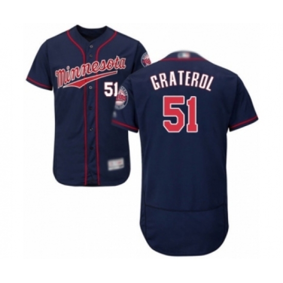 Men's Minnesota Twins #51 Brusdar Graterol Authentic Navy Blue Alternate Flex Base Authentic Collection Baseball Player Jersey Men's Minnesota Twins #51 Brusdar Graterol Authentic Navy Blue Alternate Flex Base Authentic Collection Baseball Player Jersey