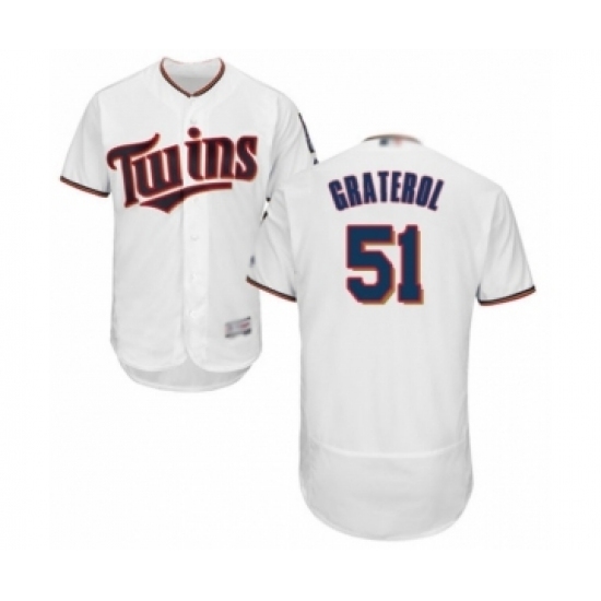 Men's Minnesota Twins #51 Brusdar Graterol White Home Flex Base Authentic Collection Baseball Player Jersey Men's Minnesota Twins #51 Brusdar Graterol White Home Flex Base Authentic Collection Baseball Player Jersey