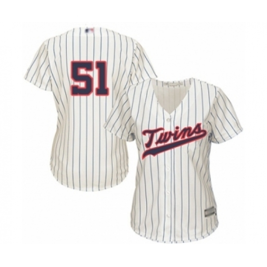 Women's Minnesota Twins #51 Brusdar Graterol Authentic Cream Alternate Cool Base Baseball Player Jersey Women's Minnesota Twins #51 Brusdar Graterol Authentic Cream Alternate Cool Base Baseball Player Jersey