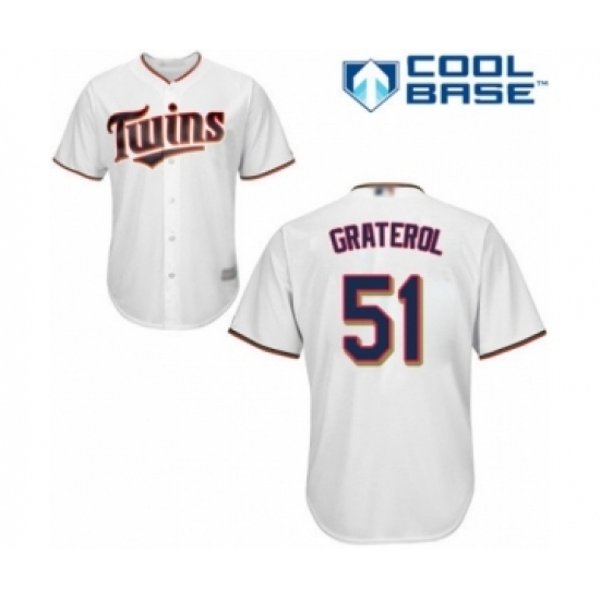 Youth Minnesota Twins #51 Brusdar Graterol Authentic White Home Cool Base Baseball Player Jersey Youth Minnesota Twins #51 Brusdar Graterol Authentic White Home Cool Base Baseball Player Jersey