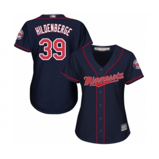Women's Minnesota Twins #39 Trevor Hildenberger Authentic Navy Blue Alternate Road Cool Base Baseball Player Jersey Women's Minnesota Twins #39 Trevor Hildenberger Authentic Navy Blue Alternate Road Cool Base Baseball Player Jersey