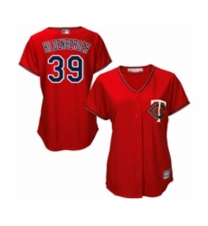 Women's Minnesota Twins #39 Trevor Hildenberger Authentic Scarlet Alternate Cool Base Baseball Player Jersey