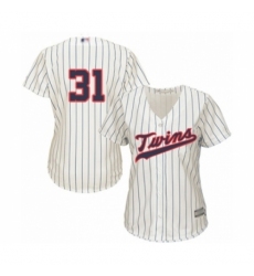 Women's Minnesota Twins #31 Devin Smeltzer Authentic Cream Alternate Cool Base Baseball Player Jersey