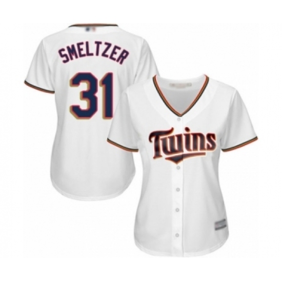 Women's Minnesota Twins #31 Devin Smeltzer Authentic White Home Cool Base Baseball Player Jersey Women's Minnesota Twins #31 Devin Smeltzer Authentic White Home Cool Base Baseball Player Jersey