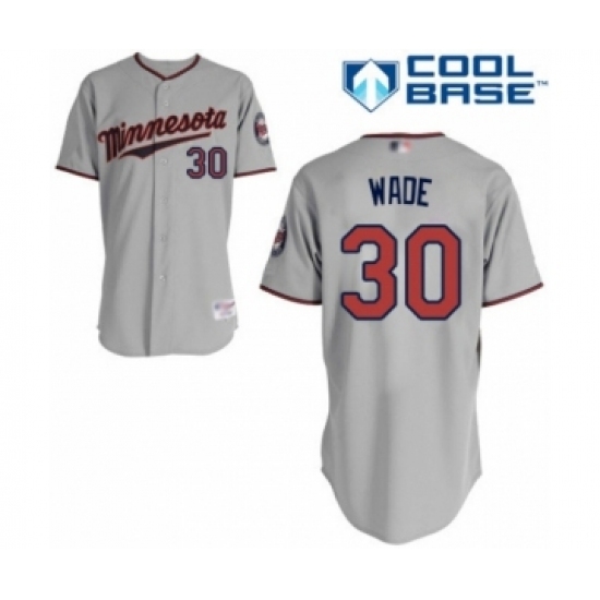 Men's Minnesota Twins #30 LaMonte Wade Authentic Grey Road Cool Base Baseball Player Jersey Men's Minnesota Twins #30 LaMonte Wade Authentic Grey Road Cool Base Baseball Player Jersey