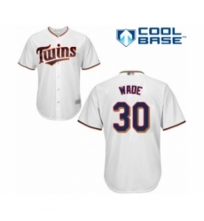 Youth Minnesota Twins #30 LaMonte Wade Authentic White Home Cool Base Baseball Player Jersey