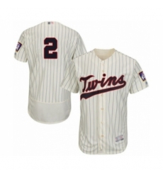 Men's Minnesota Twins #2 Luis Arraez Authentic Cream Alternate Flex Base Authentic Collection Baseball Player Jersey