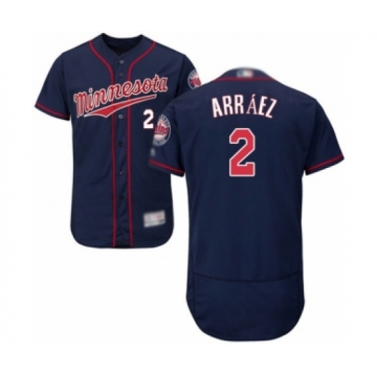 Men's Minnesota Twins #2 Luis Arraez Authentic Navy Blue Alternate Flex Base Authentic Collection Baseball Player Jersey Men's Minnesota Twins #2 Luis Arraez Authentic Navy Blue Alternate Flex Base Authentic Collection Baseball Player Jersey