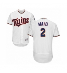 Men's Minnesota Twins #2 Luis Arraez White Home Flex Base Authentic Collection Baseball Player Jersey
