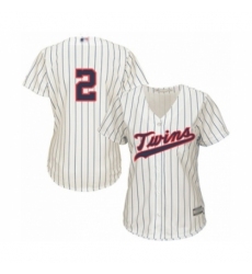 Women's Minnesota Twins #2 Luis Arraez Authentic Cream Alternate Cool Base Baseball Player Jersey