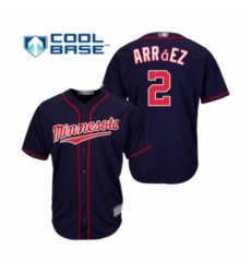 Youth Minnesota Twins #2 Luis Arraez Authentic Navy Blue Alternate Road Cool Base Baseball Player Jersey