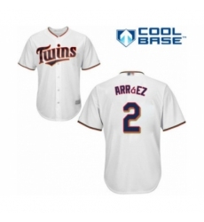 Youth Minnesota Twins #2 Luis Arraez Authentic White Home Cool Base Baseball Player Jersey