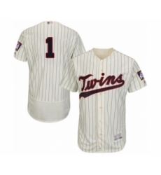 Men's Minnesota Twins #1 Nick Gordon Authentic Cream Alternate Flex Base Authentic Collection Baseball Player Jersey