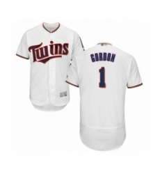 Men's Minnesota Twins #1 Nick Gordon White Home Flex Base Authentic Collection Baseball Player Jersey Men's Minnesota Twins #1 Nick Gordon White Home Flex Base Authentic Collection Baseball Player Jersey