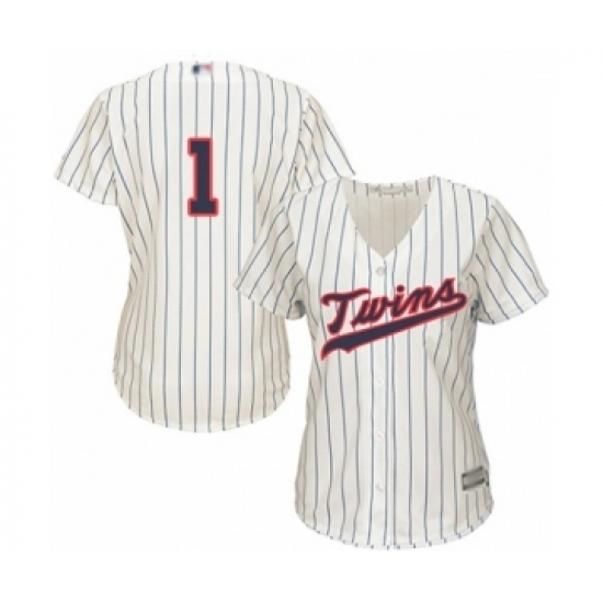Women's Minnesota Twins #1 Nick Gordon Authentic Cream Alternate Cool Base Baseball Player Jersey Women's Minnesota Twins #1 Nick Gordon Authentic Cream Alternate Cool Base Baseball Player Jersey