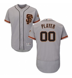 Men's San Francisco Giants Majestic Alternate Gray Flex Base Authentic Collection Custom Jersey