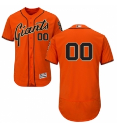 Men's San Francisco Giants Majestic Alternate Orange Flex Base Authentic Collection Custom Jersey