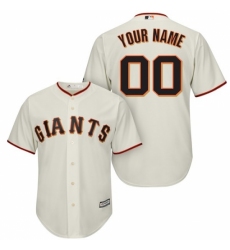 Men's San Francisco Giants Majestic Cream Cool Base Custom Jersey