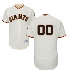 Men's San Francisco Giants Majestic Home Ivory Flex Base Authentic Collection Custom Jersey