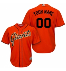Men's San Francisco Giants Majestic Orange Cool Base Custom Jersey