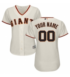 Women's San Francisco Giants Majestic Cream Home Cool Base Custom Jersey