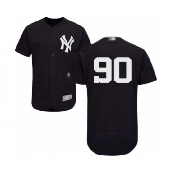 Men's New York Yankees #90 Thairo Estrada Navy Blue Alternate Flex Base Authentic Collection Baseball Player Jersey Men's New York Yankees #90 Thairo Estrada Navy Blue Alternate Flex Base Authentic Collection Baseball Player Jersey