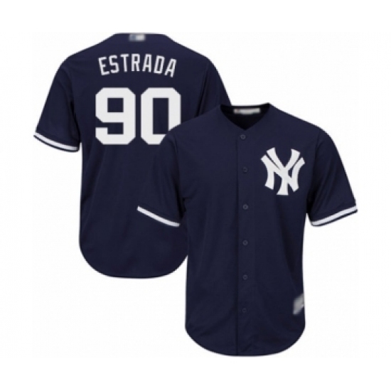 Youth New York Yankees #90 Thairo Estrada Authentic Navy Blue Alternate Baseball Player Jersey Youth New York Yankees #90 Thairo Estrada Authentic Navy Blue Alternate Baseball Player Jersey