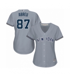 Women's New York Yankees #87 Albert Abreu Authentic Grey Road Baseball Player Jersey Women's New York Yankees #87 Albert Abreu Authentic Grey Road Baseball Player Jersey