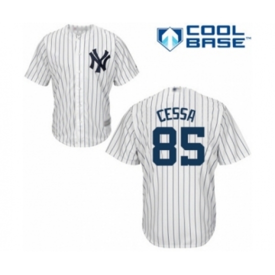 Youth New York Yankees #85 Luis Cessa Authentic White Home Baseball Player Jersey Youth New York Yankees #85 Luis Cessa Authentic White Home Baseball Player Jersey