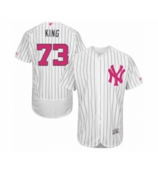 Men's New York Yankees #73 Mike King Authentic White 2016 Mother's Day Fashion Flex Base Baseball Player Jersey Men's New York Yankees #73 Mike King Authentic White 2016 Mother's Day Fashion Flex Base Baseball Player Jersey