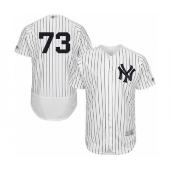 Men's New York Yankees #73 Mike King White Home Flex Base Authentic Collection Baseball Player Jersey Men's New York Yankees #73 Mike King White Home Flex Base Authentic Collection Baseball Player Jersey