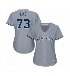 Women's New York Yankees #73 Mike King Authentic Grey Road Baseball Player Jersey Women's New York Yankees #73 Mike King Authentic Grey Road Baseball Player Jersey