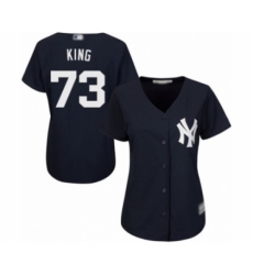 Women's New York Yankees #73 Mike King Authentic Navy Blue Alternate Baseball Player Jersey Women's New York Yankees #73 Mike King Authentic Navy Blue Alternate Baseball Player Jersey