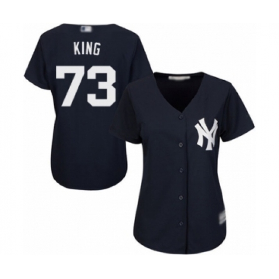 Women's New York Yankees #73 Mike King Authentic Navy Blue Alternate Baseball Player Jersey Women's New York Yankees #73 Mike King Authentic Navy Blue Alternate Baseball Player Jersey