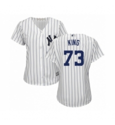 Women's New York Yankees #73 Mike King Authentic White Home Baseball Player Jersey Women's New York Yankees #73 Mike King Authentic White Home Baseball Player Jersey