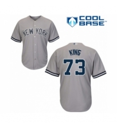 Youth New York Yankees #73 Mike King Authentic Grey Road Baseball Player Jersey Youth New York Yankees #73 Mike King Authentic Grey Road Baseball Player Jersey