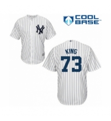 Youth New York Yankees #73 Mike King Authentic White Home Baseball Player Jersey Youth New York Yankees #73 Mike King Authentic White Home Baseball Player Jersey