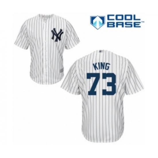 Youth New York Yankees #73 Mike King Authentic White Home Baseball Player Jersey Youth New York Yankees #73 Mike King Authentic White Home Baseball Player Jersey