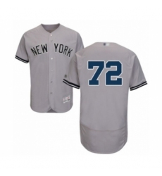 Men's New York Yankees #72 Chance Adams Grey Road Flex Base Authentic Collection Baseball Player Jersey Men's New York Yankees #72 Chance Adams Grey Road Flex Base Authentic Collection Baseball Player Jersey