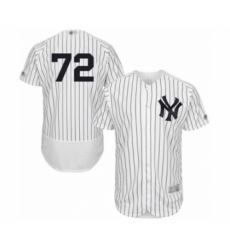 Men's New York Yankees #72 Chance Adams White Home Flex Base Authentic Collection Baseball Player Jersey Men's New York Yankees #72 Chance Adams White Home Flex Base Authentic Collection Baseball Player Jersey