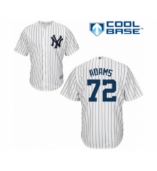 Youth New York Yankees #72 Chance Adams Authentic White Home Baseball Player Jersey Youth New York Yankees #72 Chance Adams Authentic White Home Baseball Player Jersey
